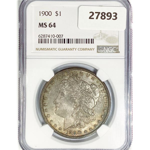 1900 Morgan Silver Dollar NGC MS64