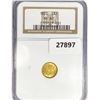Image 1 : 1850 Rare Gold Dollar NGC MS62