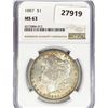 Image 1 : 1887 Morgan Silver Dollar NGC MS63