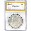 1890-O Morgan Silver Dollar PGA MS65