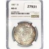 1887 Morgan Silver Dollar NGC MS61