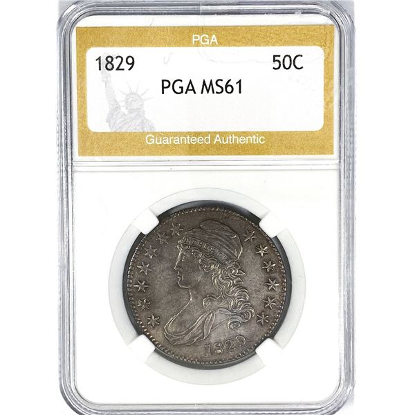 1829 Capped Bust Half Dollar PGA MS61
