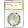 1890-S Morgan Silver Dollar PGA MS64