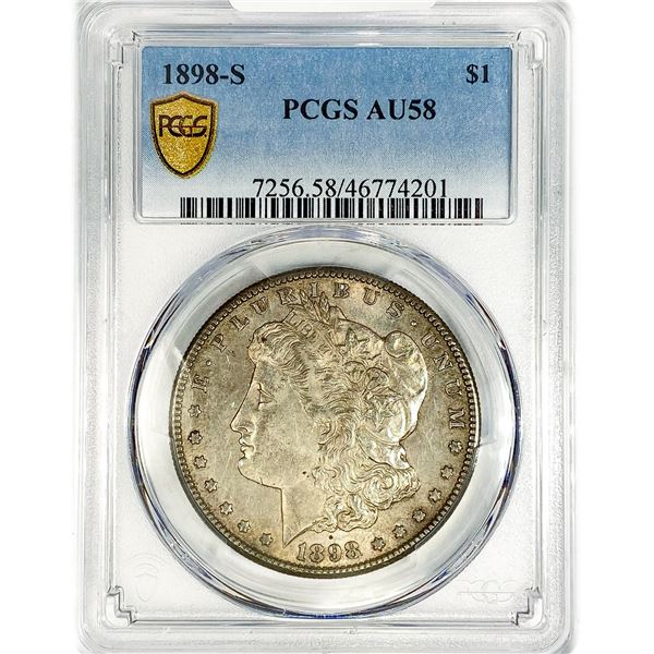 1898-S Morgan Silver Dollar PCGS AU58