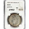 Image 1 : 1878 7/8TF Morgan Silver Dollar NGC AU55 Strong