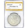Image 1 : 1878 8TF Morgan Silver Dollar PGA MS64+ PL