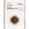 1868 Indian Head Cent NGC AU50 BN