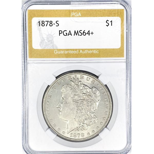 1878-S Morgan Silver Dollar PGA MS64+