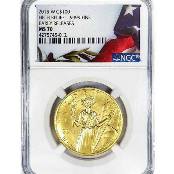 2015-W US Commem 1oz Gold $100 PCGS MS70 HR