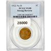 Image 1 : 1922 No D Wheat Cent PCGS VG08 Strong Reverse
