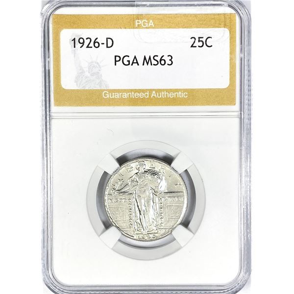 1926-D Standing Liberty Quarter PGA MS63