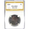 Image 1 : 1839 Large Cent PGA MS63 Booby Head