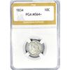 Image 1 : 1834 Capped Bust Dime PGA MS64+