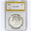 Image 1 : 1903 Morgan Silver Dollar PGA MS65