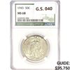 Image 1 : 1943 Walking Liberty Half Dollar NGC MS68