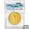 Image 1 : 1908-D $20 Gold Double Eagle ICG MS65 Motto