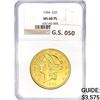 Image 1 : 1904 $20 Gold Double Eagle NGC MS60 PL