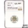 Image 1 : 1869 Silver Three Cent NGC MS65