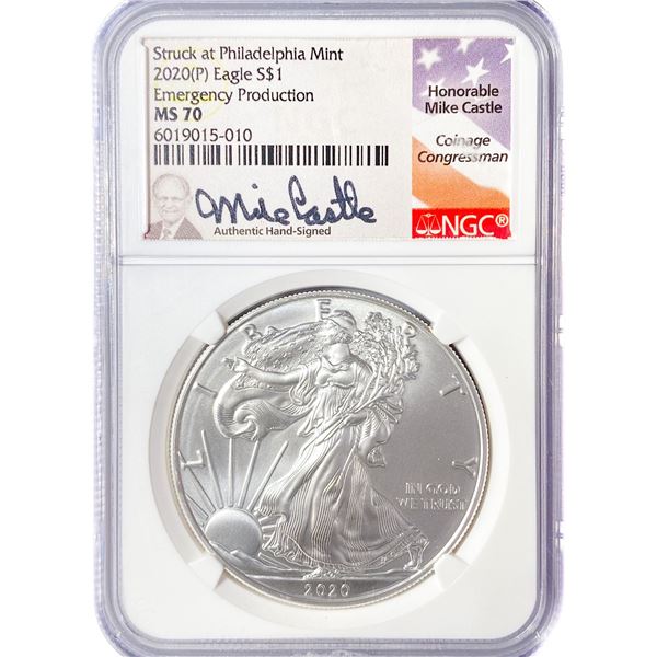 2020(P) ASE Castle Signed NGC MS70