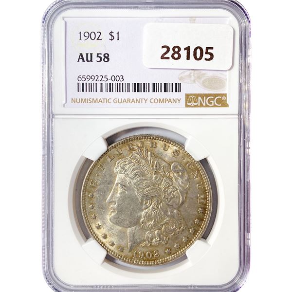 1902 Morgan Silver Dollar NGC AU58