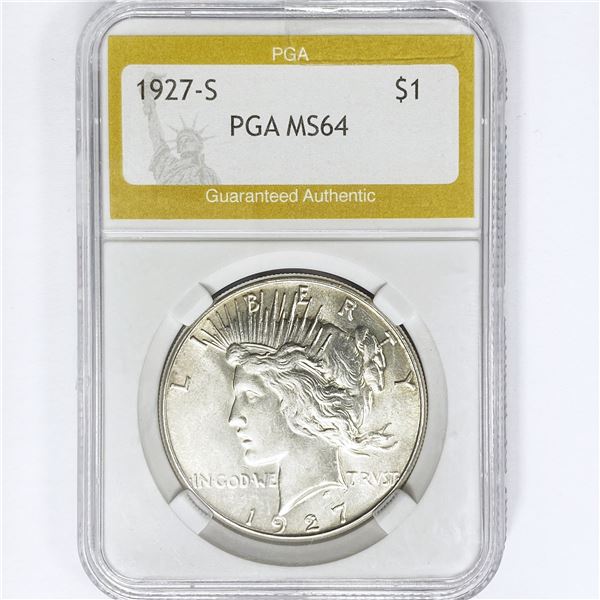 1927-S Silver Peace Dollar PGA MS64