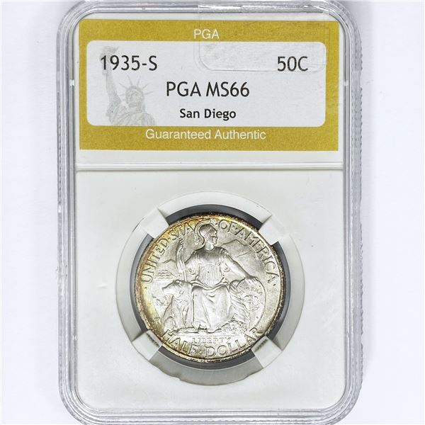 1935-S San Diego Half Dollar PGA MS66