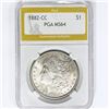 Image 1 : 1882-CC Morgan Silver Dollar PGA MS64