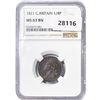 Image 1 : 1821 1/4P G.Britain Copper NGC MS63 BN