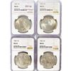 Image 1 : 1922 Set (4) Silver Peace Dollar NGC MS63