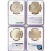 Image 2 : 1922 Set (4) Silver Peace Dollar NGC MS63