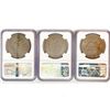 Image 2 : 1974 Set (3) Eisenhower Silver Dollars NGC MS65
