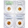 Image 1 : 1936-1958 Set (4) Wheat Cent PCGS MS