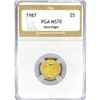 1987 $5 1/10oz American Gold Eagle PGA MS70