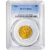 1881 $5 Gold Half Eagle PCGS MS61