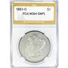 Image 1 : 1883-O Morgan Silver Dollar PGA MS64 DMPL