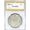 1883-CC Morgan Silver Dollar PGA MS65