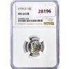 Image 1 : 1939-D Mercury Silver Dime NGC MS64 FB