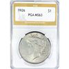 1926 Silver Peace Dollar PGA MS63