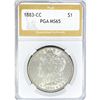 1883-CC Morgan Silver Dollar PGA MS65