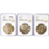 1974 Set (3) Eisenhower Silver Dollars NGC MS65