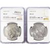 Image 1 : 1922-D Set (2) Silver Peace Dollar NGC MS62