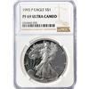 Image 1 : 1993-P American Silver Eagle NGC PF69 UC