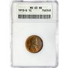 Image 1 : 1913-D Wheat Cent ANACS MS63 RB