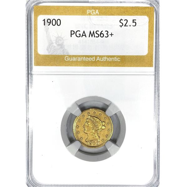 1900 $2.50 Gold Quarter Eagle PGA MS63+