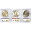 Image 2 : 1922 Set (3) Silver Peace Dollar PCGS MS63