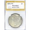 Image 1 : 1878 7TF Rev 79 Morgan Silver Dollar PGA MS63