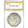 Image 1 : 1891-S Morgan Silver Dollar PGA MS64 DMPL