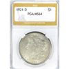Image 1 : 1921-D Morgan Silver Dollar PGA MS64