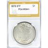 Image 1 : 1878 8TF Morgan Silver Dollar PGA MS64+