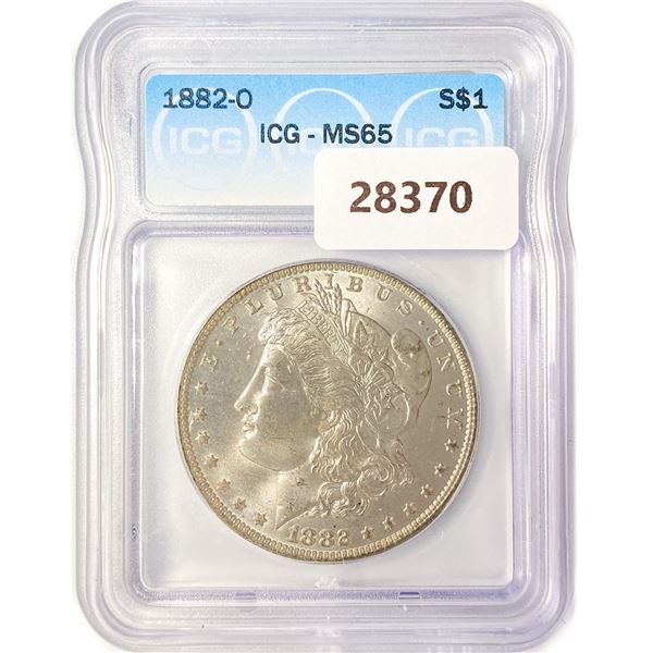 1882-O Morgan Silver Dollar ICG MS65
